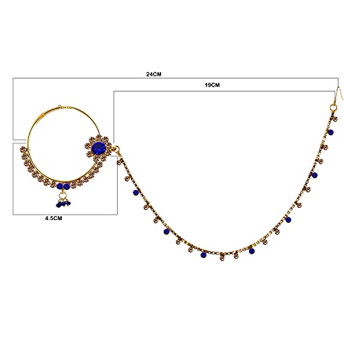 18K Plated Karwa Chauth Suhag Nath for Wedding