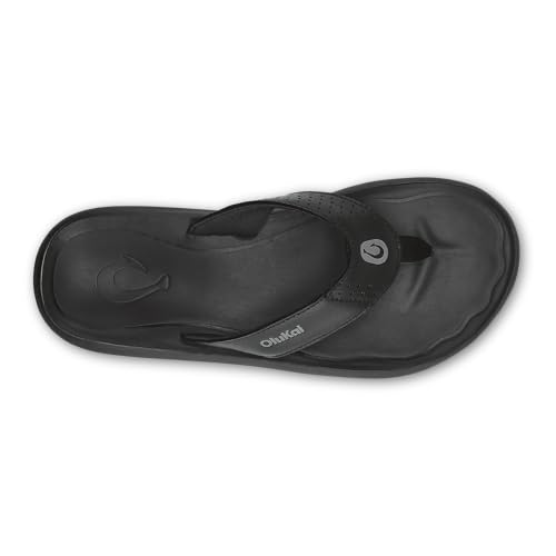 Image of OLUKAI Pili Men's Leather Sandals, Sleek & Versatile Design, Comfortable & Waterproof Straps, Arch Support & Everyday Wear