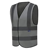 X SMALL Grey Hi Vis Jacket high vis Reflective Safety Vest High Visibility hi viz vis Executive Waistcoat(XS-8XL)