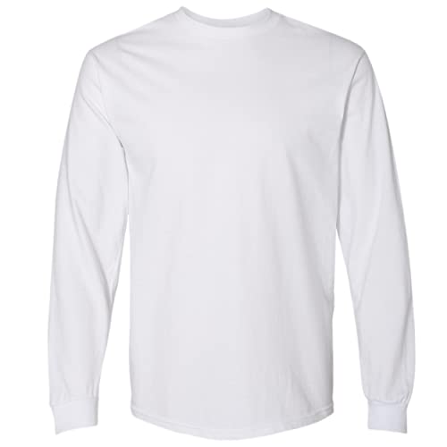 Gildan Hammer H400 Long Sleeve T-Shirt - White - L (Pack of 5)2