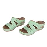 aaSccex Sandalen en slippers voor dames, orthopedische sandalen voor vrouwen, vrouwen, pantoffels met ondersteuning van de voetboog, huispantoffels voor zomer, strandschoenen, platte