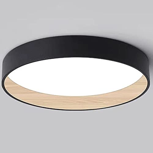 DOBQHWY Lámparas Techo Circulares Escandinavia Lámparas Panel Japonesas Minimalistas Lámpara Superficie Plana Metal Forma Disco Lámparas Creativas Dosel Luz Blanca Fría para Comedor,Dormitorio,Oficina