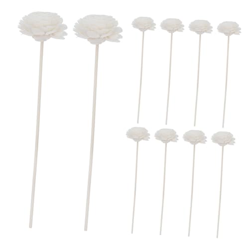 COOLHIYA 10pcs Decorative Flower Diffuser Sticks Fragrance Diffuser Wands for Home Office Yoga Rooms and Elegant Floral Decor Flower Rattan