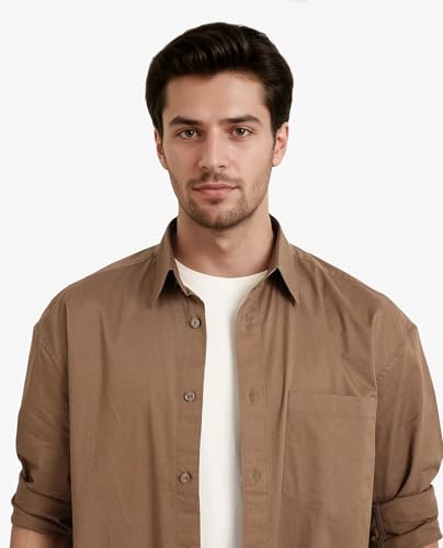 Image of Rare Rabbit Boxy fit Plain Shirt