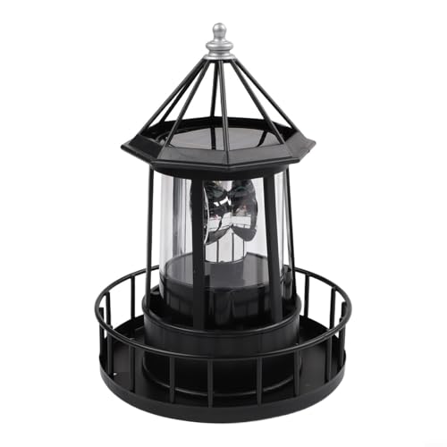 Phare solaire rotatif extérieur pour illuminer vos soirées sur la terrasse et dans le jardin