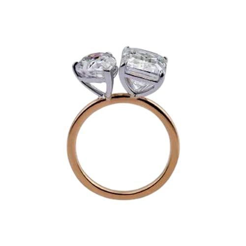 Bague moissanite en argent 925 et or 14k | Éclat joaillerie
