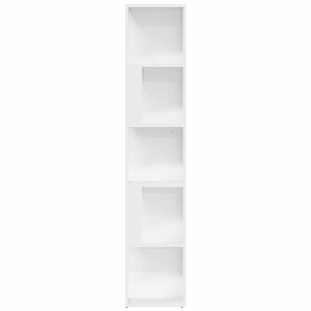 Home & Garden - Armario esquinero de color blanco brillante, 33 x 33 x 164,5 cm, elección de muebles de madera