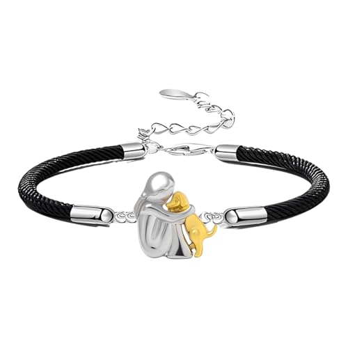 LQUYTA Pulsera para mascotas, 1 artículo Pulsera de plata con diseño de animal, pulsera ajustable para amantes de los perros, regalos conmemorativos para mujeres y niñas, joyas para perros LQUYTA Pulsera para mascotas, 1 artículo Pulsera de plata con diseño de animal, pulsera ajustable para amantes de los perros, regalos conmemorativos para mujeres y niñas, joyas para perros