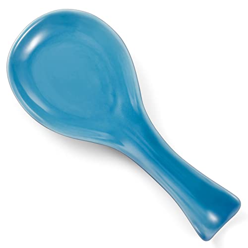 Image of Patelai Ceramic Spoon Rest Spoon Holder Stovetop for Kitchen Stove Coffee Bar Accessories Christmas Gift(Blue,Classic Style)