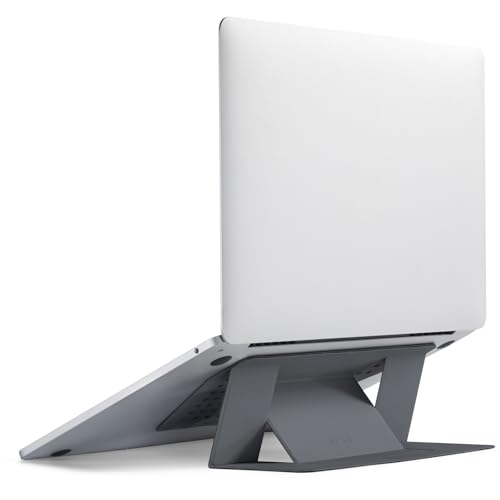 MOFT Support pour Ordinateur Portable, Support Laptop Adhésif Léger et Stable avec 2 Angles Réglables pour Bureau Voyage et Études, Compatible avec MacBook 11"-16", Gris