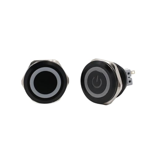 Interrupteur bouton poussoir momentané 28mm loquet fixe automobile 6 broches
