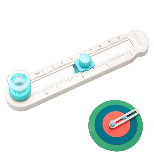 Kreisschneider Papier Verstellbar 2-20cm Durchmesser Verstellbare Papierschneider Kreis Kreisschneider für Papier Rundschneider Circle Cutter Papierschneider 360 Drehbar für Karten Fotopapier
