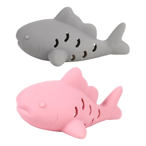 keloppasit Cat Puzzle Feeder, Fish Shape, 2pcs, Cat Treat Dispenser, Interactive Cats Treat Toy, Slow Feeder Teether, For Travel Hunting Simulation Boredom Indoor Play Weight Control