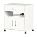 South Shore 2-Door Printer Stand with Storage on Wheels, Pure White