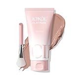 ICIKOL Deep Cleansing Red Clay Mask for Face with Glacial, Soothing Tightening Mud Mask to Balance Oil and Moisture, Minimize Blackheads, Soothing Care Pore Cleansing Mask with Brush