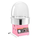 VEVOR Machine à Barbe à Papa Électrique de 1000 W, Appareil à Barbe à Papa avec Couvercle Transparent, Bol en Inox et Cuillère à Sucre, pour Faire des Bonbons Fêtes Anniversaires Maison, Rose