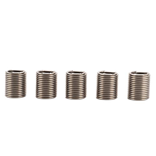 Respicefinem 5Pcs Stainless Steel Thread Inserts Male Female Reducing Nut Repair Tool M20x2 5x2D High Strength Wear Can Convert Metric and Inch Thread Holes