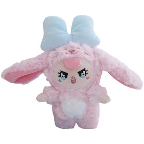 Llavero de peluche, llavero de muñeca de dibujos animados, juguetes de peluche de conejo, accesorios para bolsa de muñeca de conejo pequeño, rellenos de cesta de Pascua para mochilas, mochilas escolar