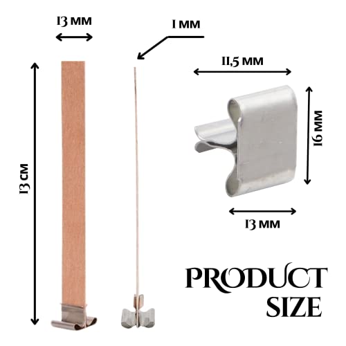 151Pcs Candle Wicks With Metal Base For Candlescience Candle Wicks For Candle Making Wick Trimmer And Stickers Wood Wicks Candles Crackle Wicks Wooden Wicks #TOP2