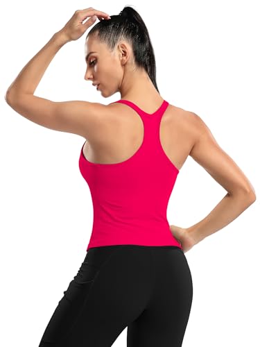 Model wearing Attraco Racerback Tankini with Shorts.