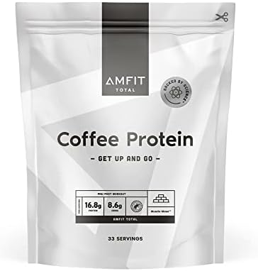 Amazon Brand - Amfit Nutrition Coffee Protein, 1kg