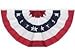 3x6 Ft Windstrong Deluxe (Double Sided) US American Flag Bunting Half Fan Fully Pleated Cotton Blend Made in The USA