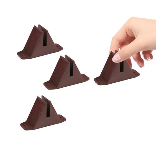Base de clôture jardin support stable et accessoires fixation poteaux marron