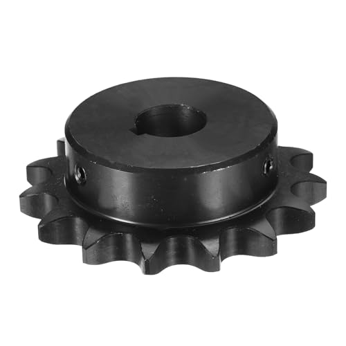 Image of uxcell #50 Chain Roller Sprocket B Type, 3 /4 inch Bore 15 Tooth Single Strand Chain Sprocket, Carbon Steel, Keyway with Set Screws