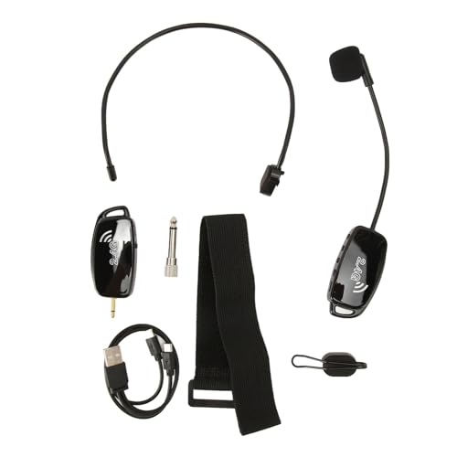 BAFOVY Erhu Microphone 2.4G Frequency Anti Interference Technology, Automatic Connection, Noise Reduction Pick Up, 3.5mm to 6.35mm Adapter, ABS Material, Suitable for All Audio