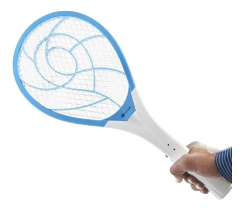 Super Raquete Elétrica Mata Mosquito Recarregável Bivolt C/Led DP-803B
