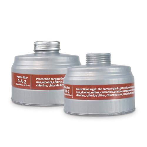 Full Face Gas Mask Survival Nuclear and Chemical with 40mm Activated Carbon Gas Filter Against Vapors, Dust, Paint, Spray, Welding