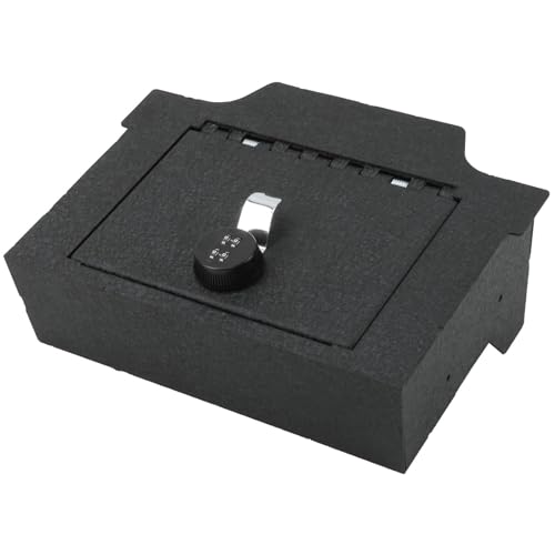 YOULAI Center Console Gun Safe - Console Gun Vault Compatible with RAM 1500/2500/3500 LARAMIE/BIGHORN/POWERWAGON 2019-2026, NOT FIT Cup Holder with Cover, 4 Digit Lock.