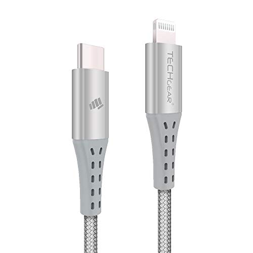 TECHGEAR USB C to Lightning Cable [2M Apple MFi Certified] Strong Braided Lead for iPhone 14/1312/11/Pro/Max/Mini/X/XS/XR/XS Max /8/Plus, iPad 10.2" 10.9" Supports Power Delivery (for Type C Chargers)