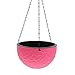 Lustro Disco Ball Wiszący Sadzarka: Styl Czeski Doniczki Rośliny Wiszące Kulisty Kwiat Kosz Kosz Z Haczykami I Łańcuch Lśniącym Housemwrming Present (Różowy)