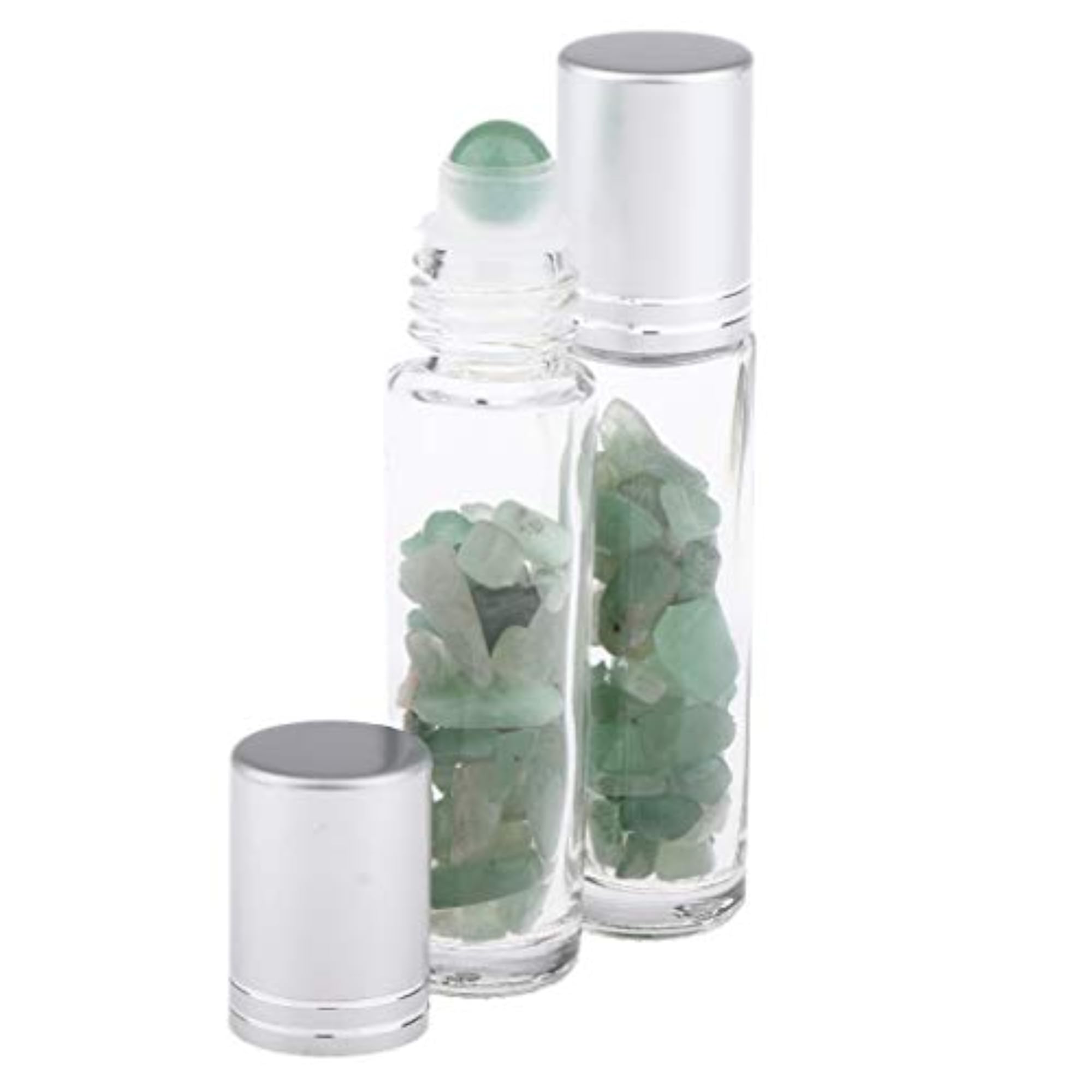 10ml Crystal Glass Roll-on Bottle with Green Aventurine