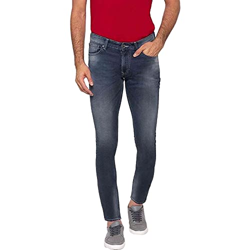 Image of Spykar Mid Tone Wash Cotton Skinny Fit Mens Jeans (S21KN-01BA-06RO-P)