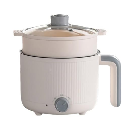 Olla eléctrica con vaporizador, olla eléctrica for cocinar, olla caliente for ramen, olla antiadherente con canasta for cocinar, for el hogar, la oficina y el dormitorio