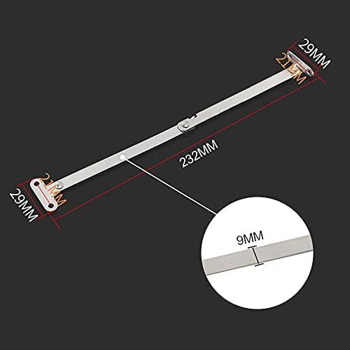 SPEACOUR 4 Pcs Buffer Hinge Stainless Steel Cabinet Door Lift Support Folding Cabinet Stay Hinges Adjustable 180° Wardrobe Support Lid with Soft Close for Kitchen Cabinet Door Cupboard(22Lb/2PCS)