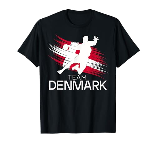 Handball Denmark Trikot Handballspieler Handballspiel T-Shirt