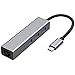 Produktbild USB C Ethernet Hub | Multifunction Gigabit USB C LAN Adapter mit 3 USB 3.0 Ports - USB Netzwerkadapter | USB C zu RJ45 | USB C Netzwerkadapter | LAN Adapter USB C | Kompatibel mit Allen USB C Geräten