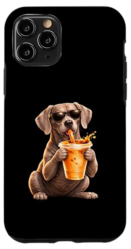 �ʔ���Wiemaraner���A�C�X�R�[�q�[���D�ƃf�U�C�� �X�}�z�P�[�X iPhone 11 Pro �p