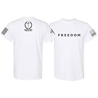 Men's Patriotic Shirts American Flag Warrior Turning Point USA Charlie Kirk Freedom Memorial T-Shirt, American Flag Design Screen Printed in USA Workout Gym Muscle T-Shirts