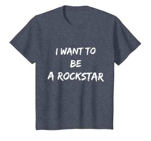 I Want to Be a Rockstar T-Shirt T-Shirt, Youth, Heather Blue, 4T