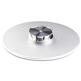 KIWI design Stand Compatible with HomePod, Aluminum Alloy Anti-Slip Pad Shock Proof Base Coaster Holder for HomePod Speaker(Silver)