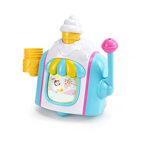 Foam Maker Bath Toys for Kids Pretend Play Ice Machine Educational Water Bathtub Toddler Learning Activity Set (Blue, 8 23 23cm)