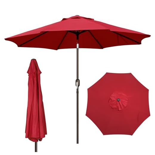 Blissun 9' Patio Umbrella with Tilt Mechanism