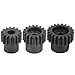 POENVFPO RC Motor Gear High Strength Steel 3 Gear Set for ARRMA Granite 1/10 Model Car, 0.8MOD Pinion Set for RC Car Parts