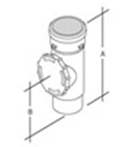 Marley Rainwater Access Pipe for 86mm Downpipes RF25 (WHITE)