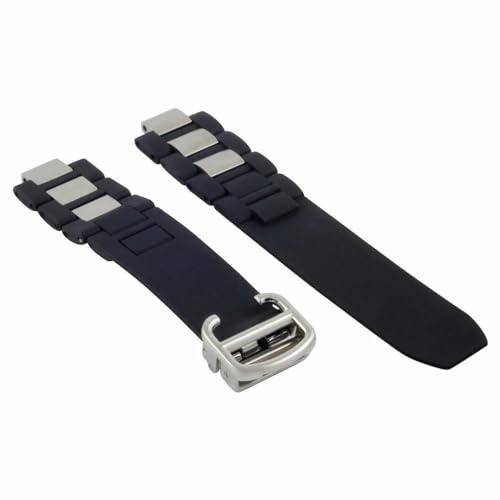 Ewatchparts Rubber Watch Band Strap Compatible With Cartier 20mm Must 21 Chronoscaph Autoscaph Clasp