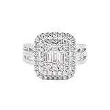 925 Silver Square ring fashion Ladies ring Cubic Zircon oxide ring Wedding ringEngagement ring for womenNatural rubysapphireEmerald ringCZ EternalEngagement ring Adidas Blue Sneakers (US Code 8)